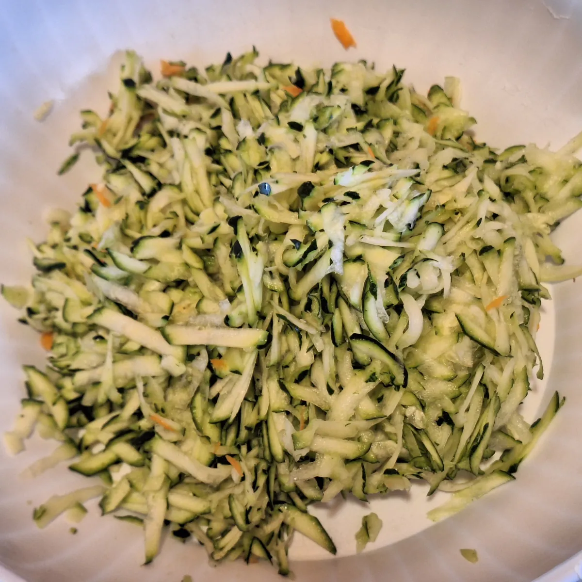 Le zucchine grattugiate.